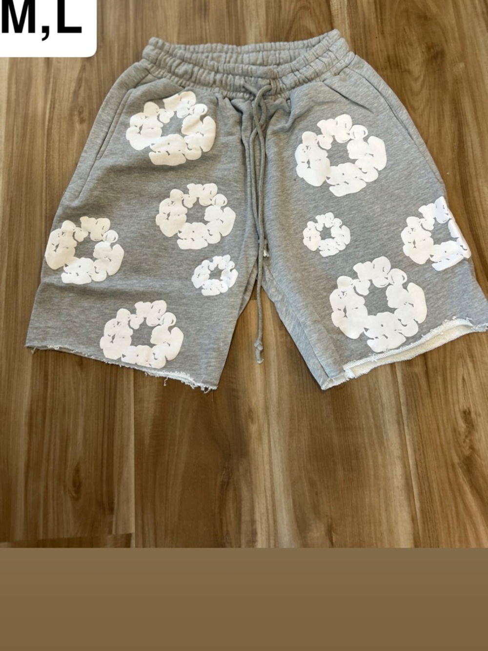 GREY Denim Tear The cotton Wrath shorts
